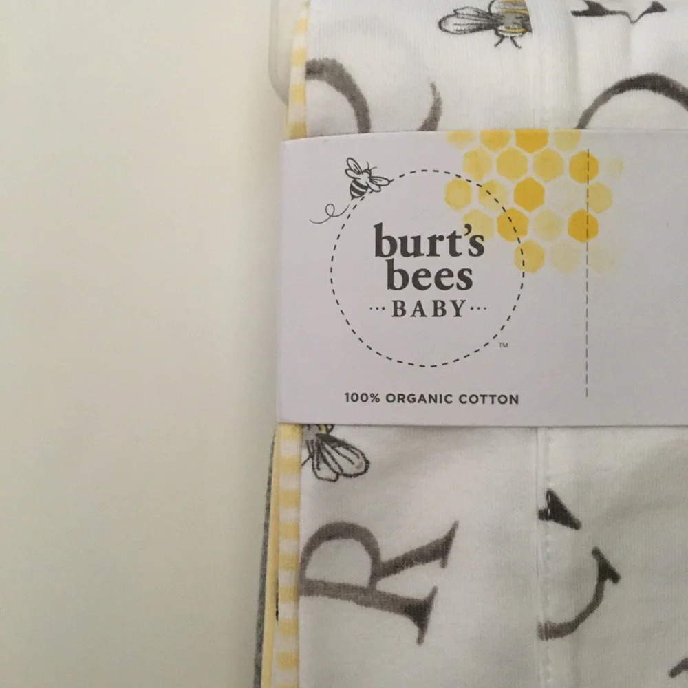 NEW Burp Cloths 100% Organic Cotton ABC’s Alphabet + More Prints | Burt’s Bees